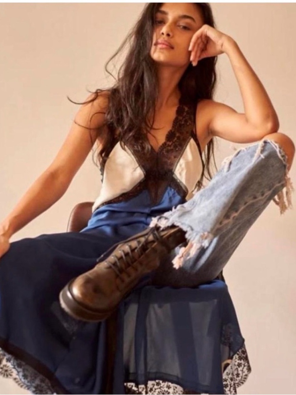 NWT Free People Intimately Tri Me Midi Slip Dress - Picture 2 of 11